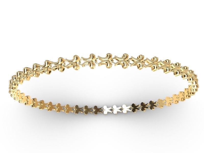 3 butterfly bracelet chain link stl verified 3D print model_11