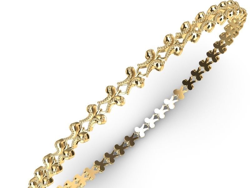 3 butterfly bracelet chain link stl verified 3D print model_16