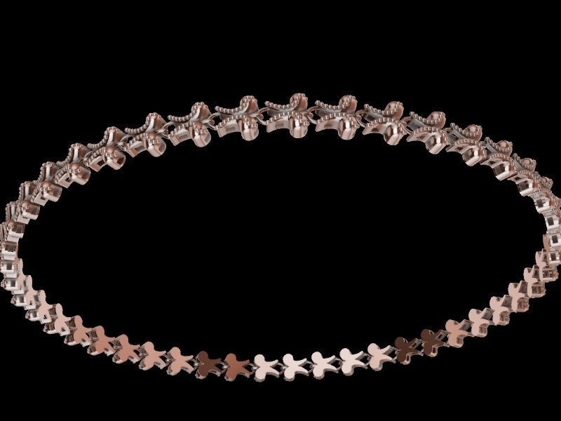 3 butterfly bracelet chain link stl verified 3D print model_21