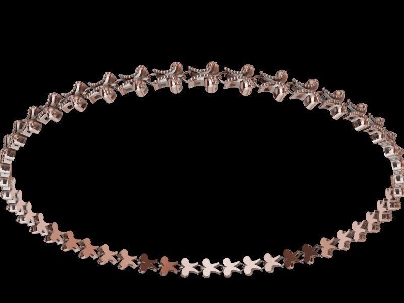 3 butterfly bracelet chain link stl verified 3D print model_22