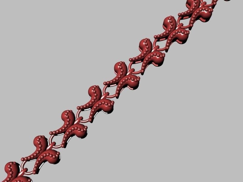 3 butterfly bracelet chain link stl verified 3D print model_5