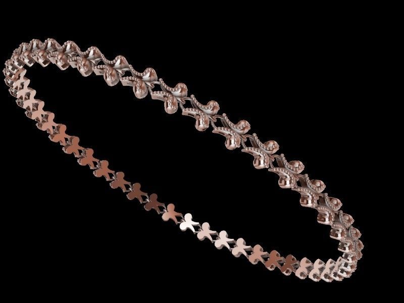 3 butterfly bracelet chain link stl verified 3D print model_23