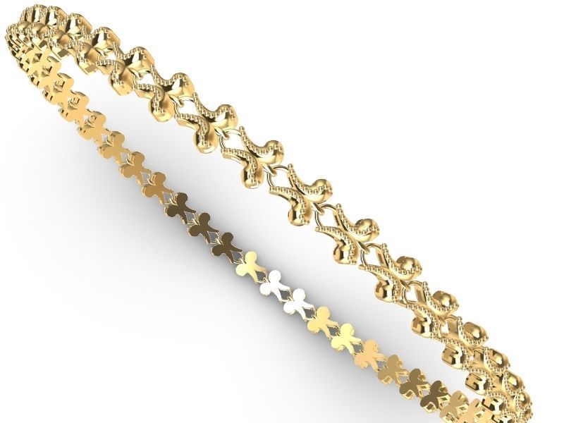 3 butterfly bracelet chain link stl verified 3D print model_15