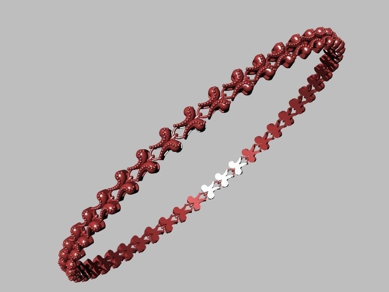 3 butterfly bracelet chain link stl verified 3D print model_10