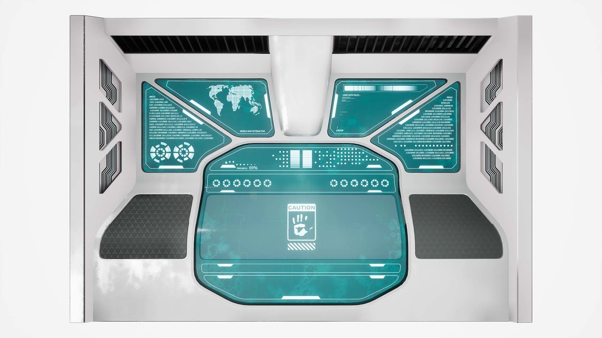 Sci-Fi panels vol 02 PBR Low-poly 3D model_2