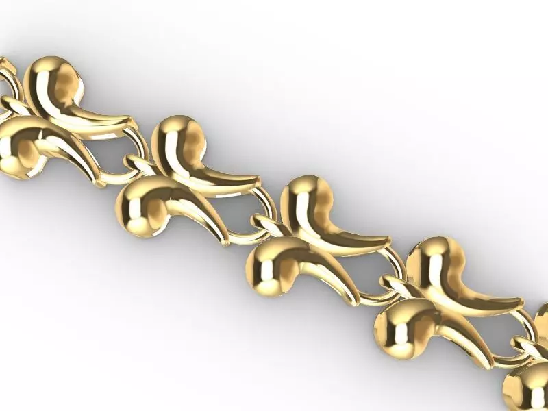 2 butterfly bracelet chain link stl verified 3D print model