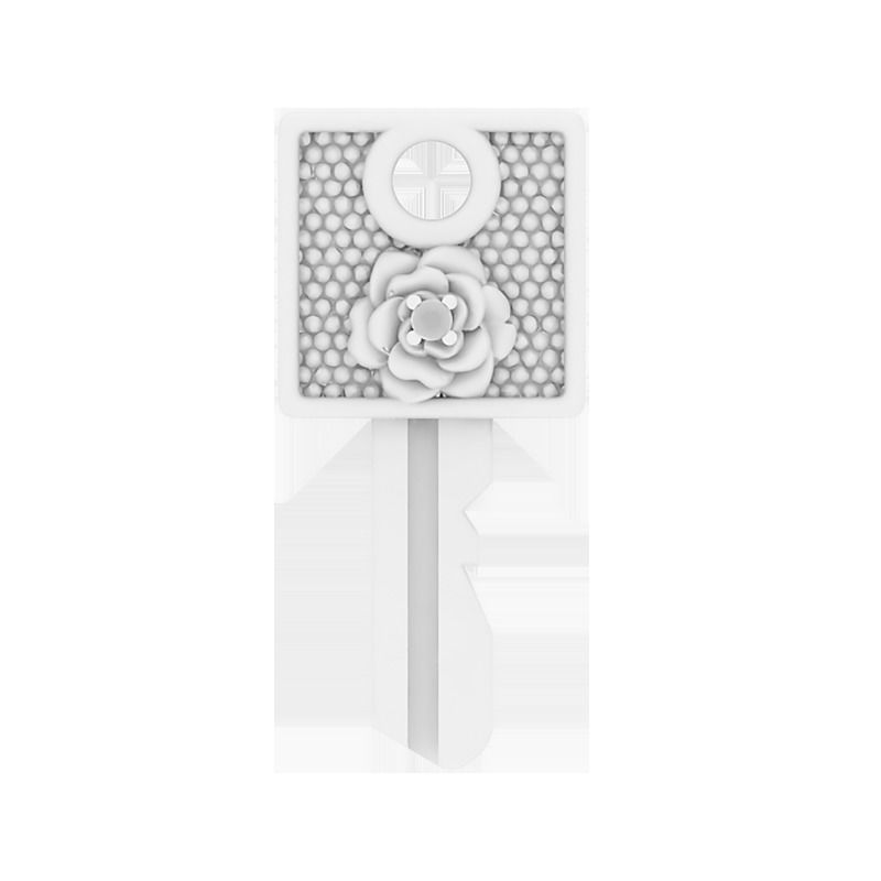 Rose key pendant 3D print model_1