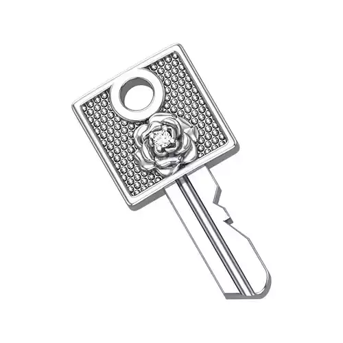 Rose key pendant