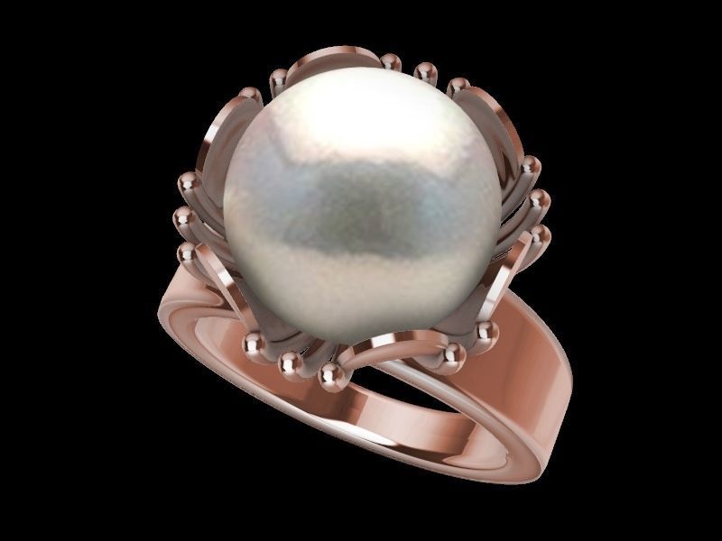 10 MM PEARL RING stl verified  3D print model_18