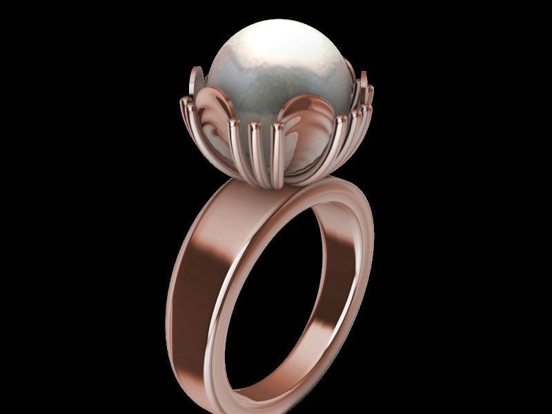 10 MM PEARL RING stl verified  3D print model_19