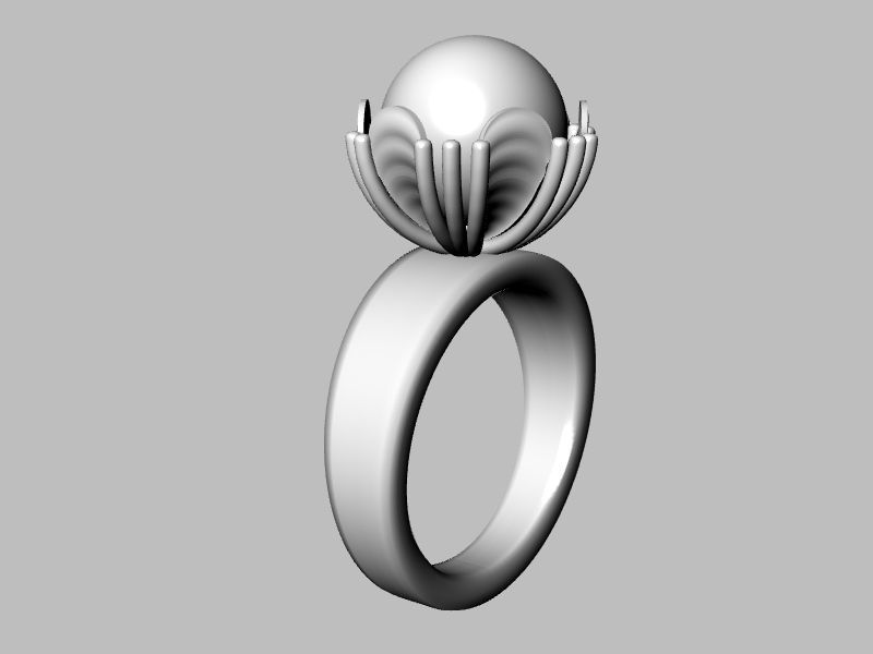10 MM PEARL RING stl verified  3D print model_8