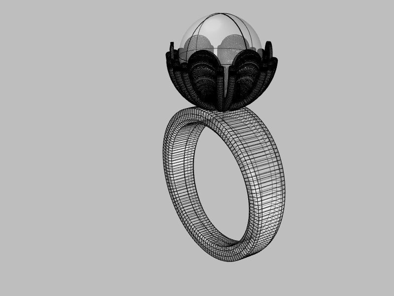 10 MM PEARL RING stl verified  3D print model_6