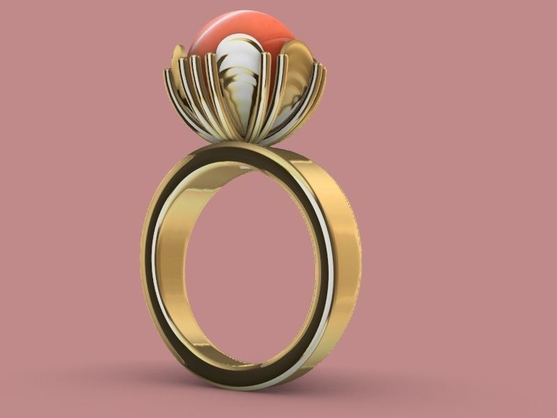 10 MM PEARL RING stl verified  3D print model_11