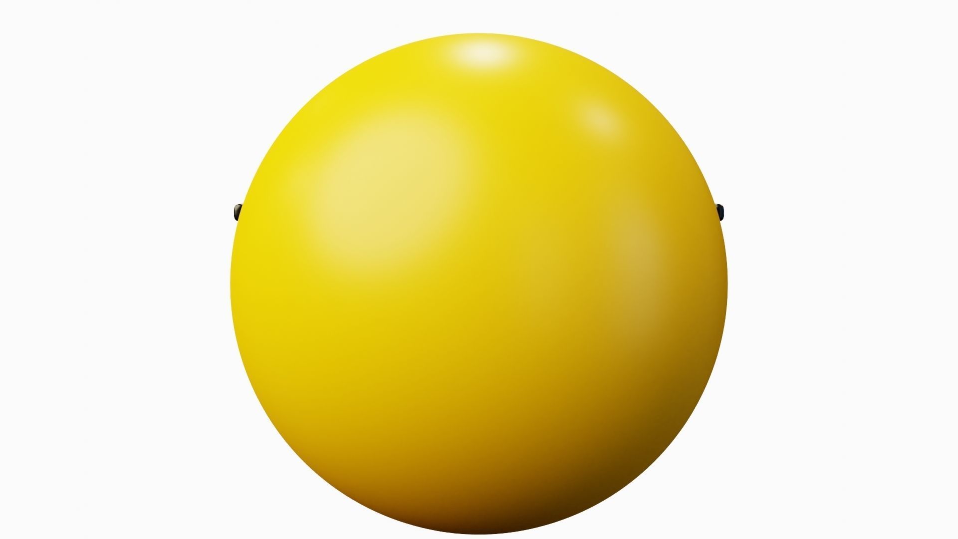 Cooler than you yellow ball Emoticon Emoji or Smiley 3D model_4