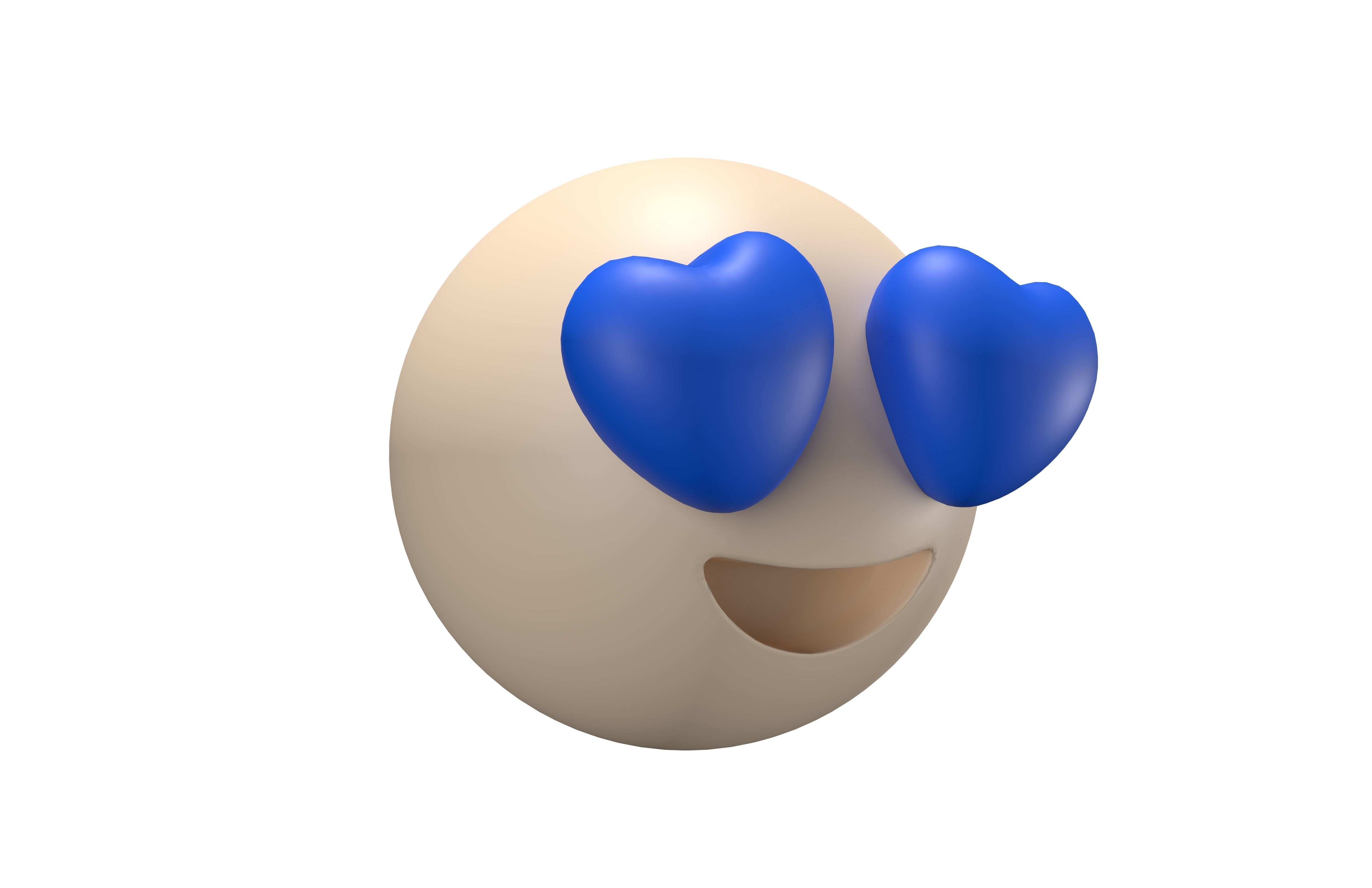 Smiling Face with Heart-Eyes 26 Low-poly 3D model_3