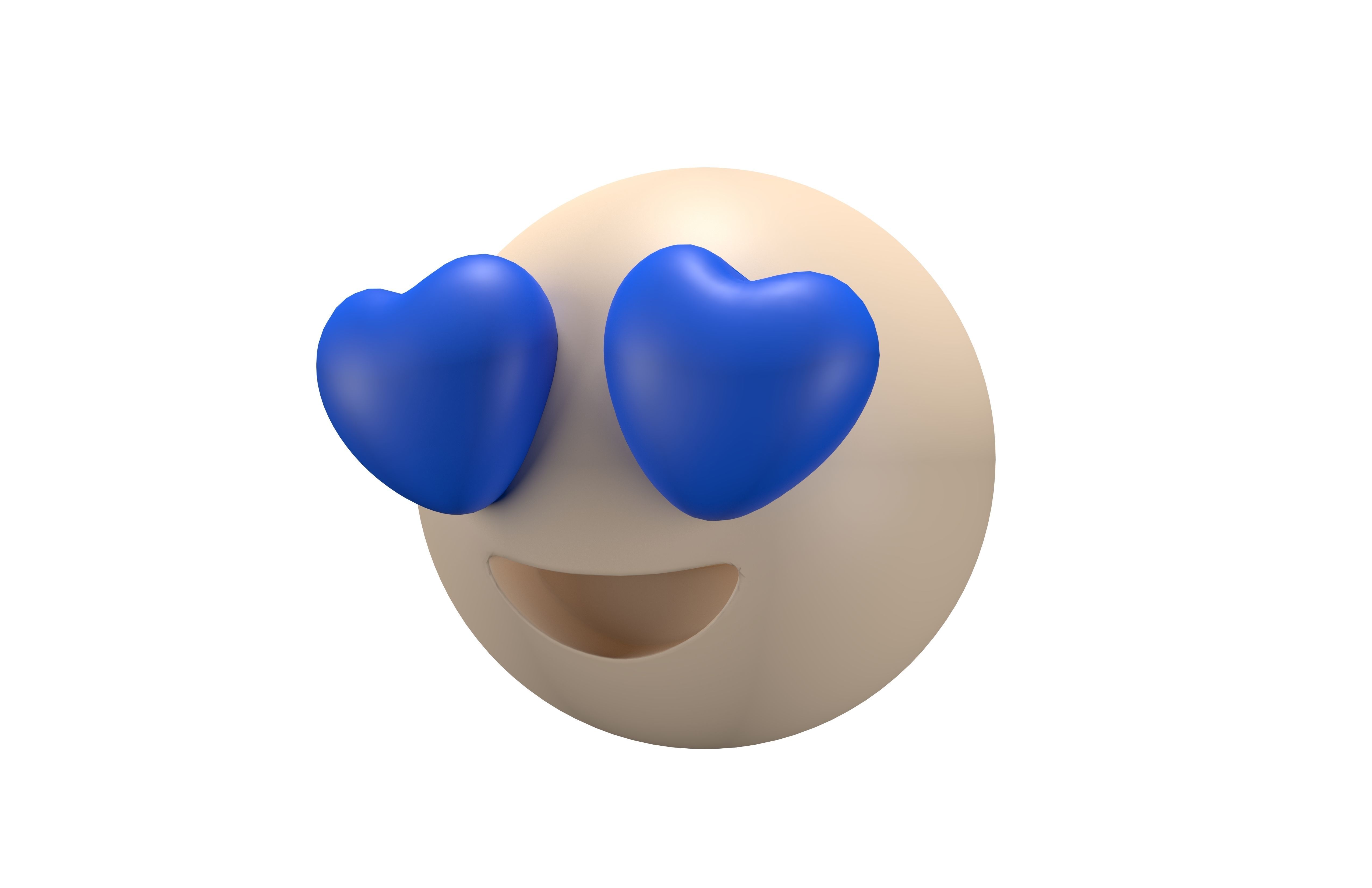 Smiling Face with Heart-Eyes 26 Low-poly 3D model_1