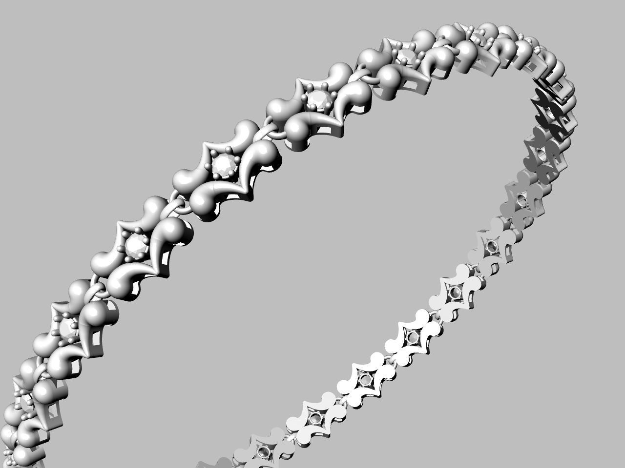 1 butterfly chain  bracelet link stl verified  3D print model_24