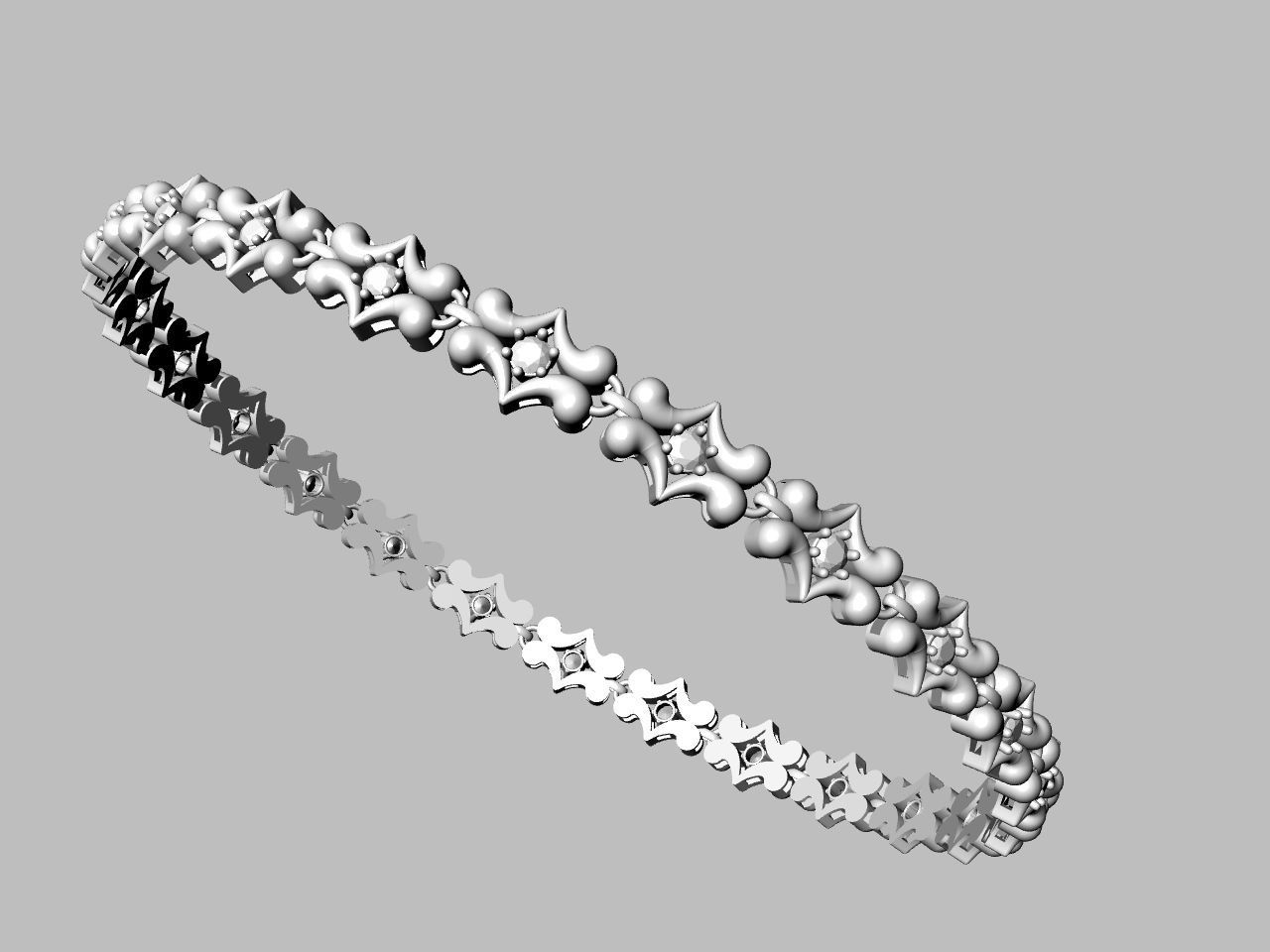 1 butterfly chain  bracelet link stl verified  3D print model_25