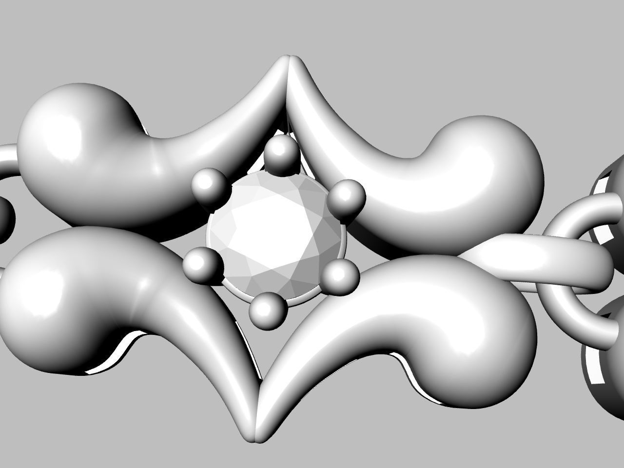 1 butterfly chain  bracelet link stl verified  3D print model_21