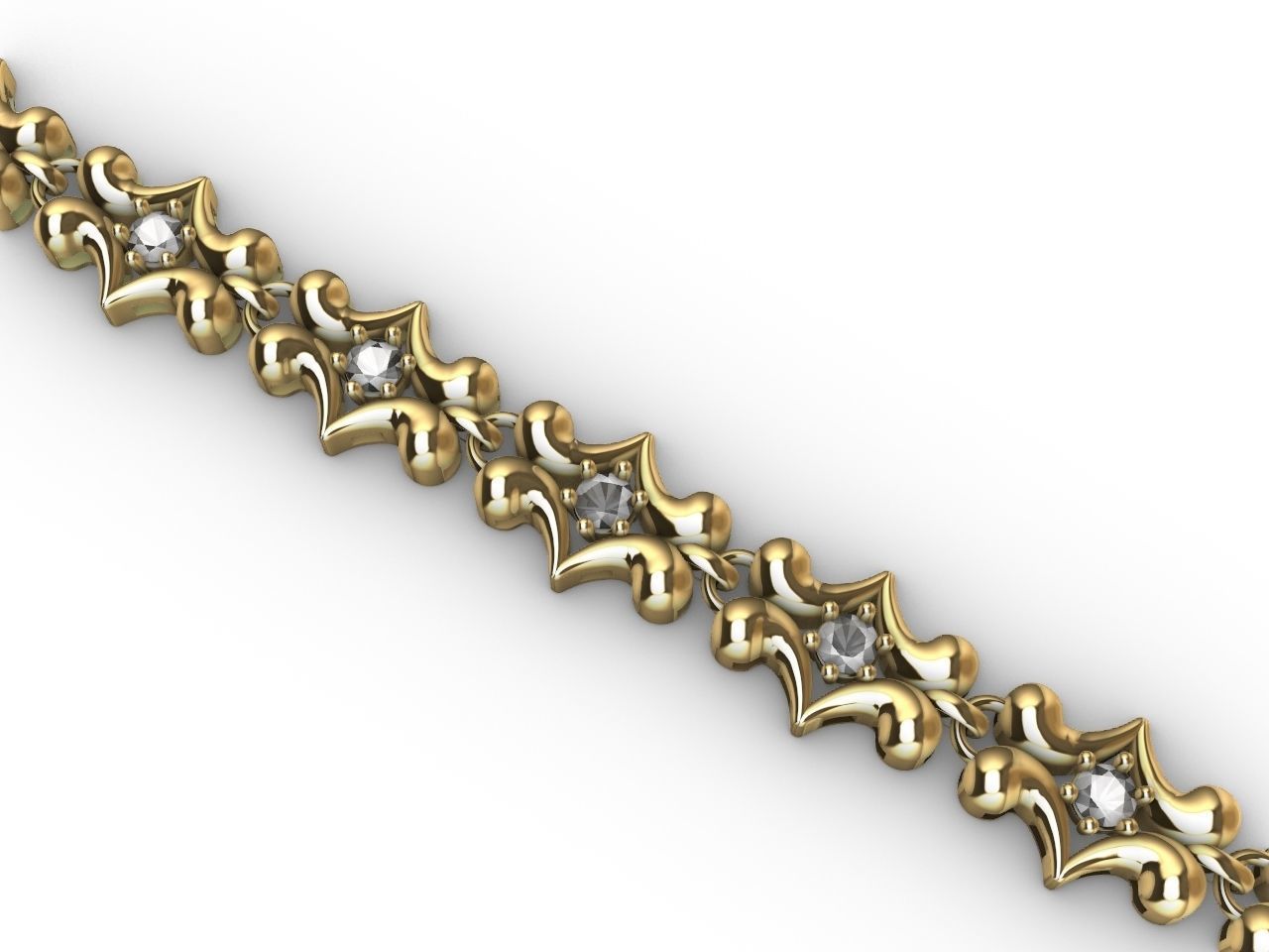 1 butterfly chain  bracelet link stl verified  3D print model_14