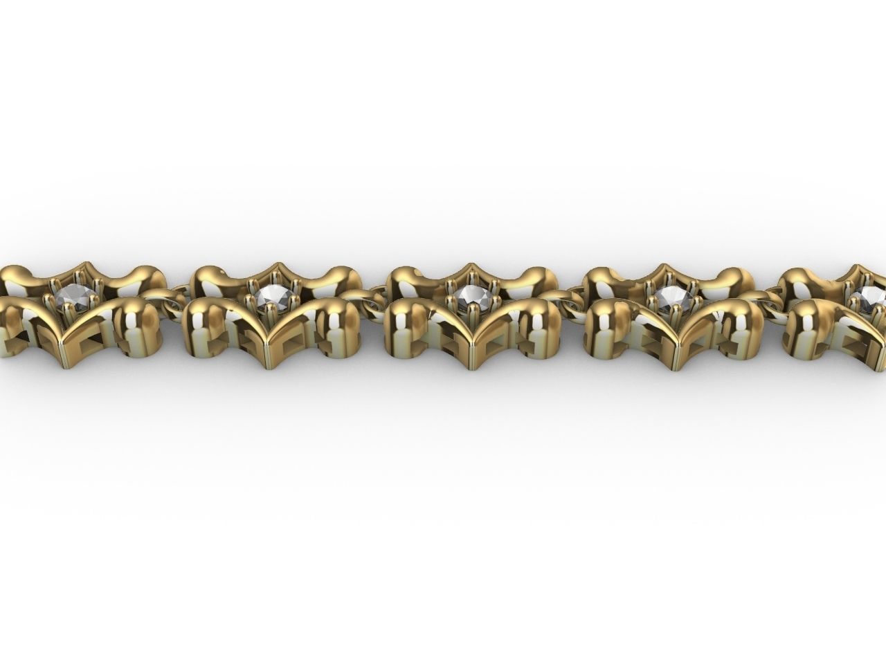 1 butterfly chain  bracelet link stl verified  3D print model_9