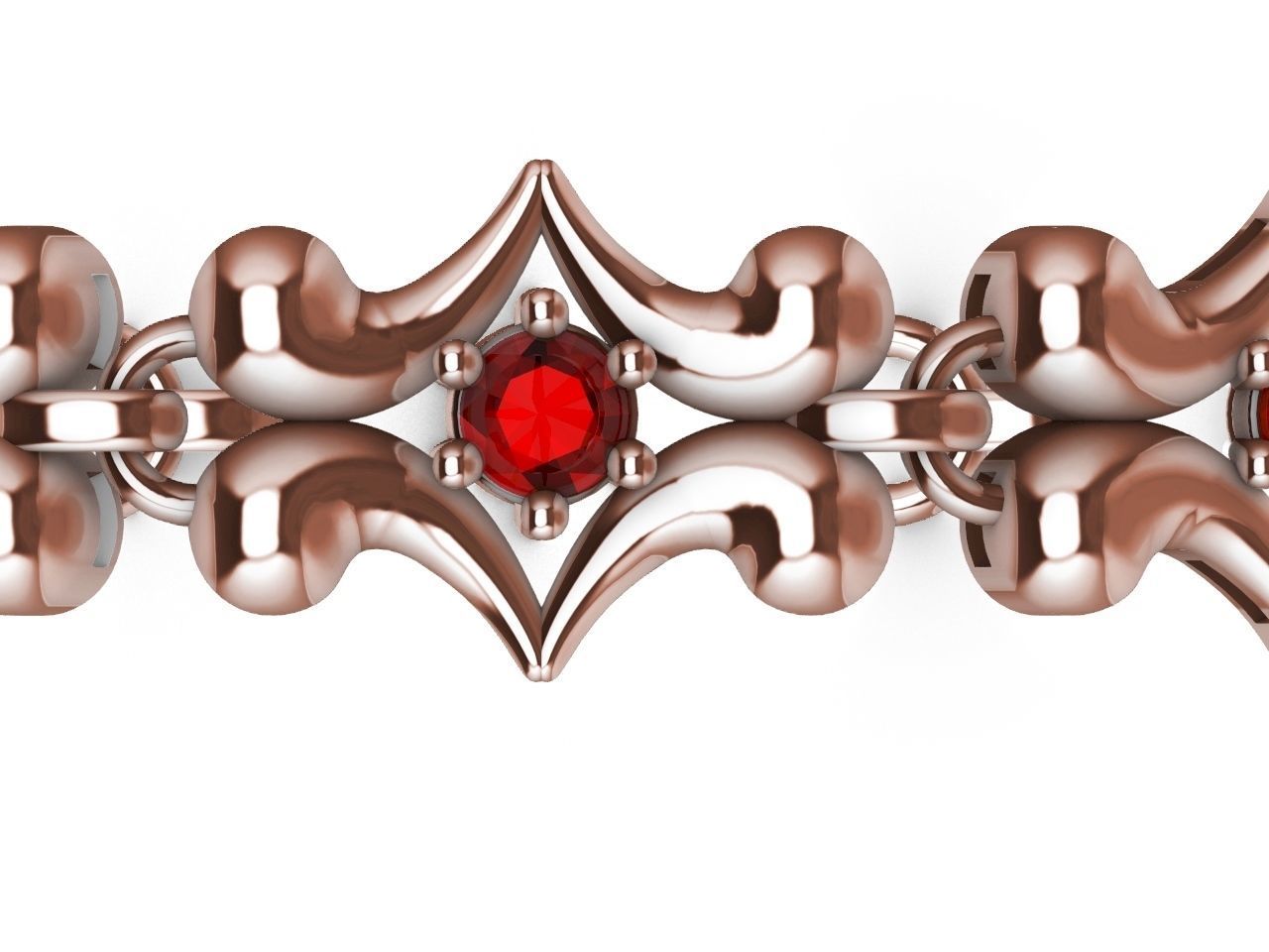 1 butterfly chain  bracelet link stl verified  3D print model_23