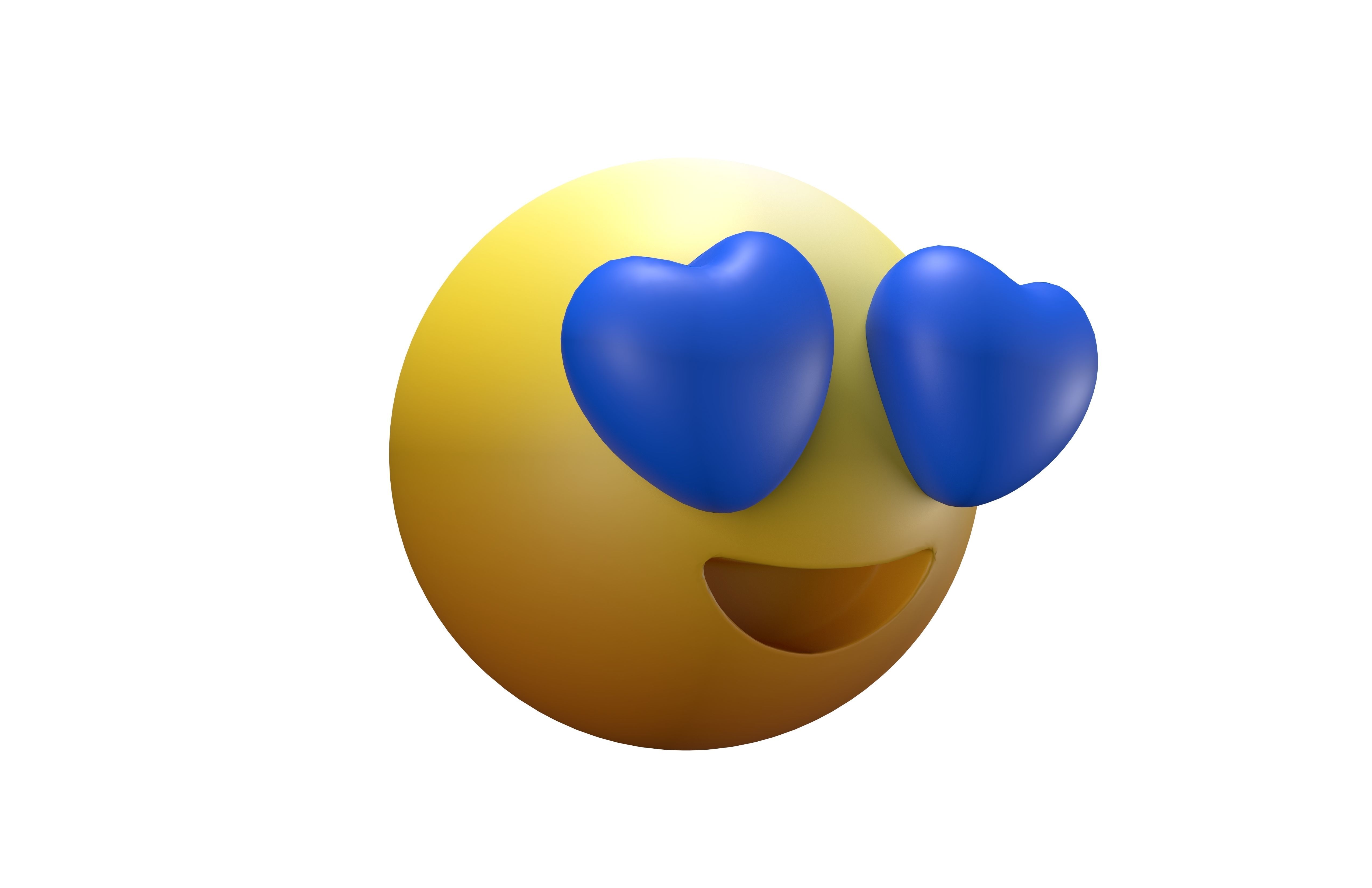 Smiling Face with Heart-Eyes 30 Low-poly 3D model_2