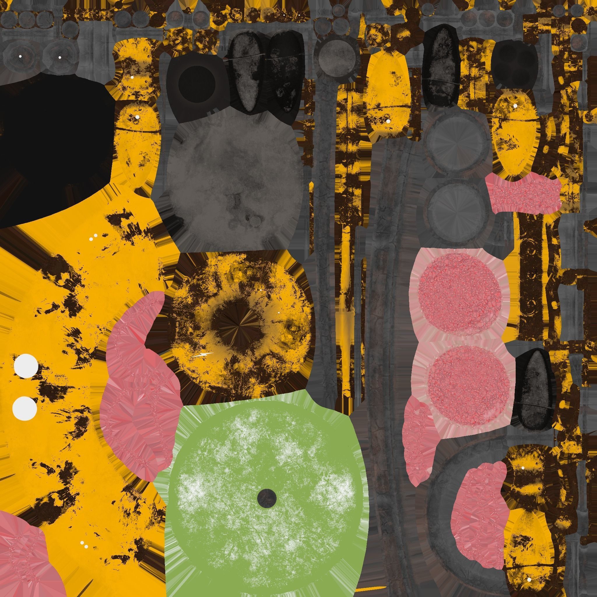 Brain Robot G05 Yellow - SciFi Character Design Low-poly 3D model_21