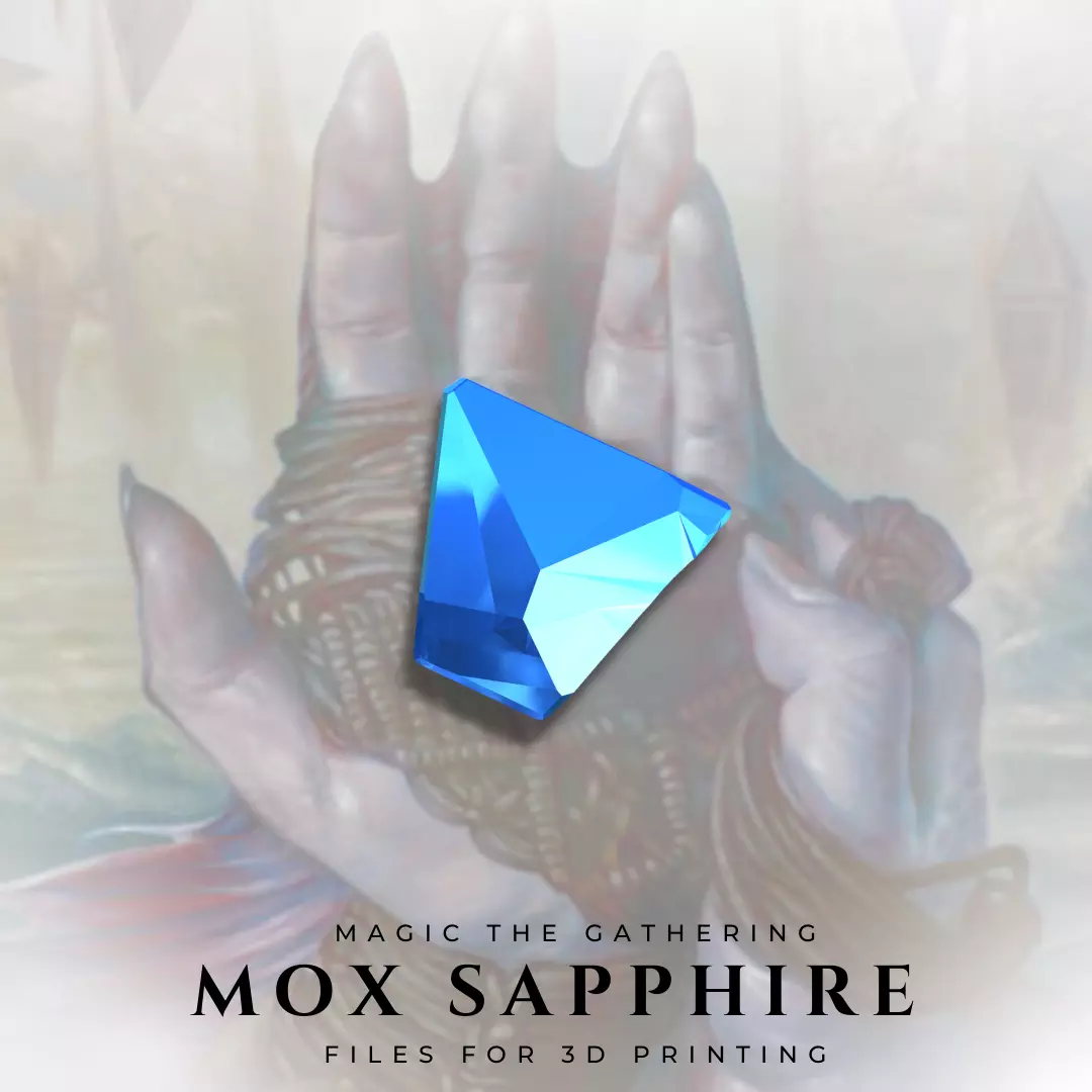 Mox Sapphire from Magic The Gathering Free 3D print model
