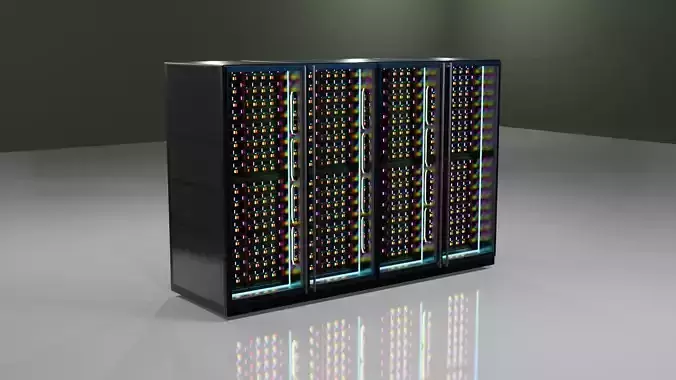 Server rack 3D model
