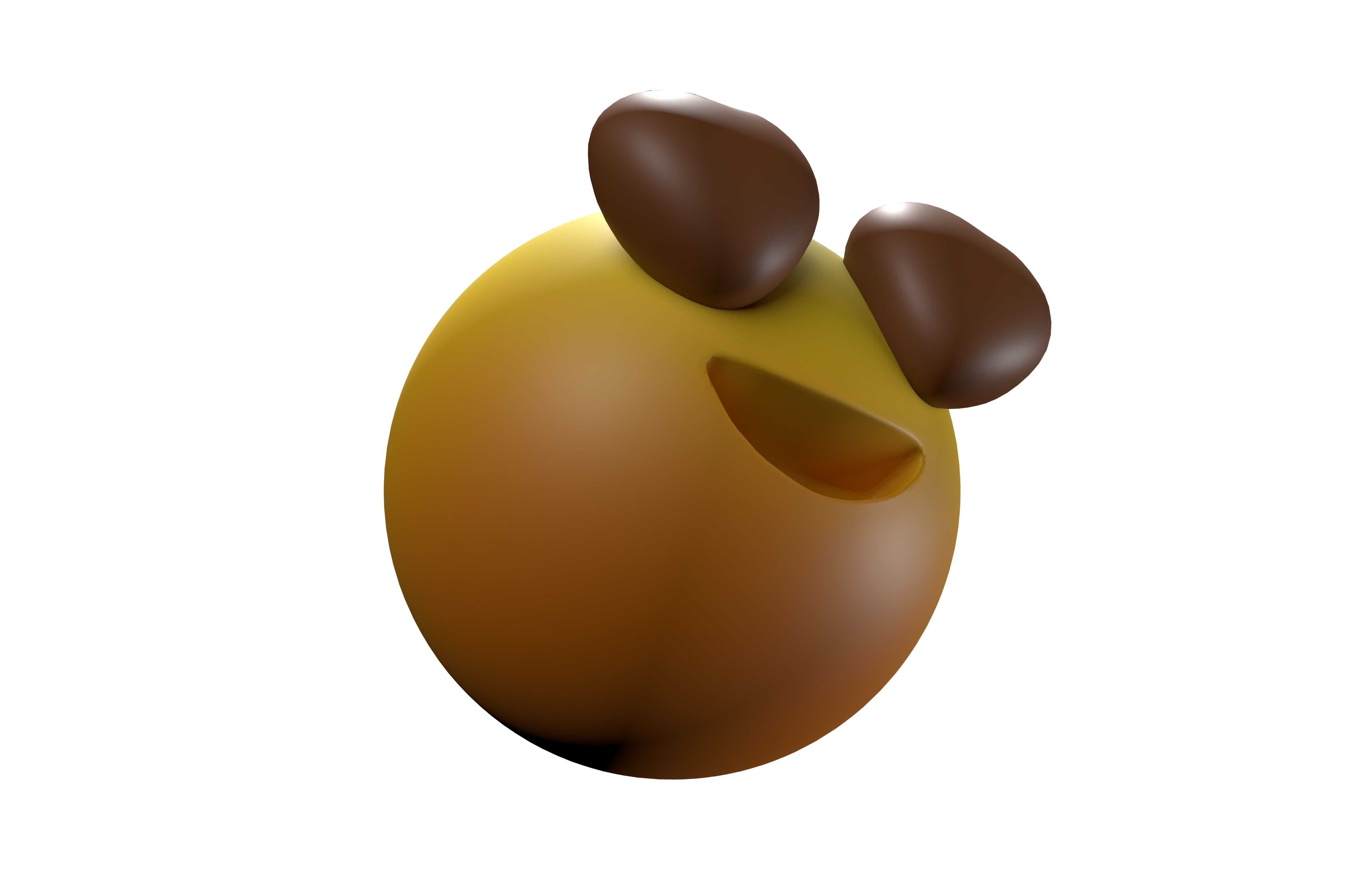 Smiling Face with Heart-Eyes 42 Low-poly 3D model_3