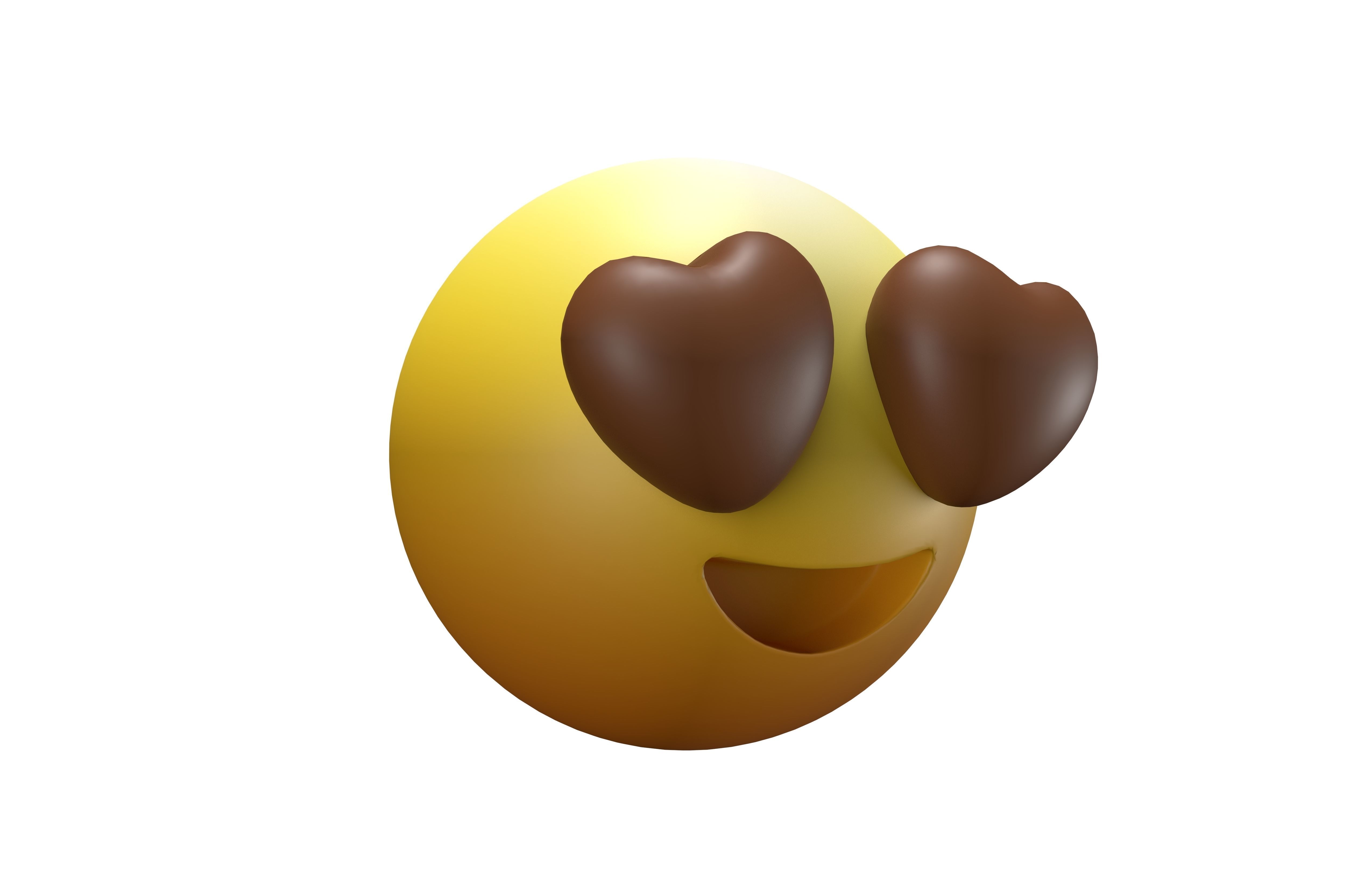 Smiling Face with Heart-Eyes 42 Low-poly 3D model_2