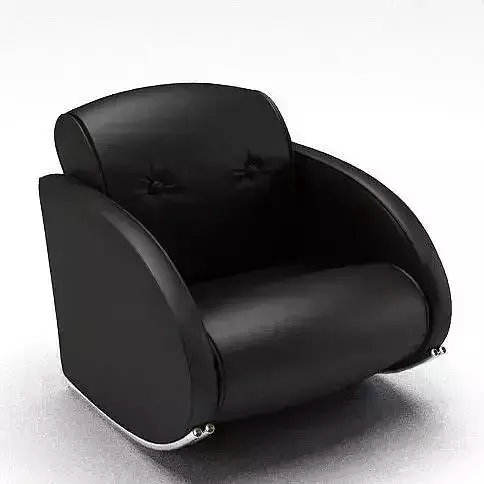 Furniture   Black Leather Chair