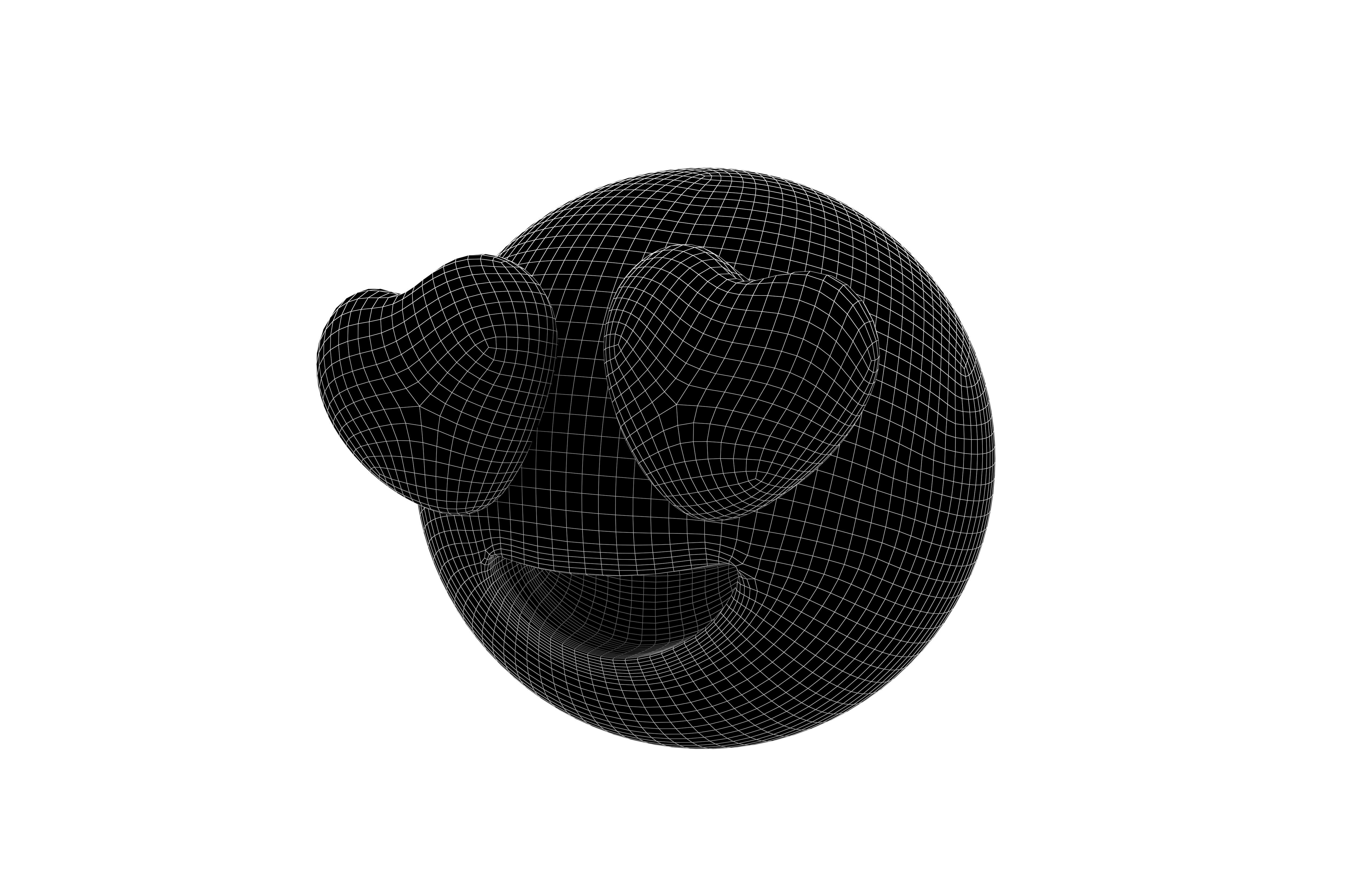 Smiling Face with Heart-Eyes 52 Low-poly 3D model_5