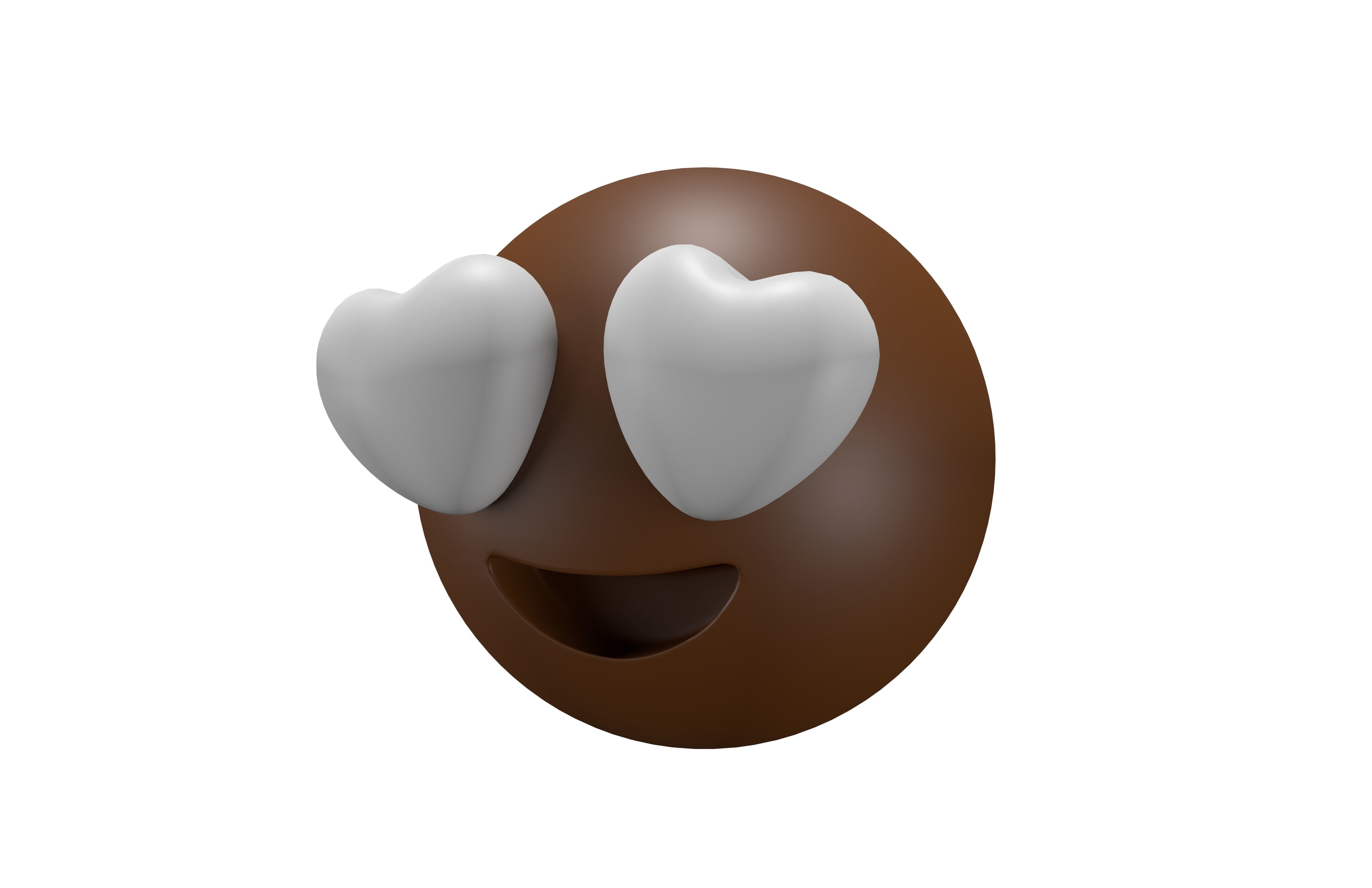 Smiling Face with Heart-Eyes 52 Low-poly 3D model_1