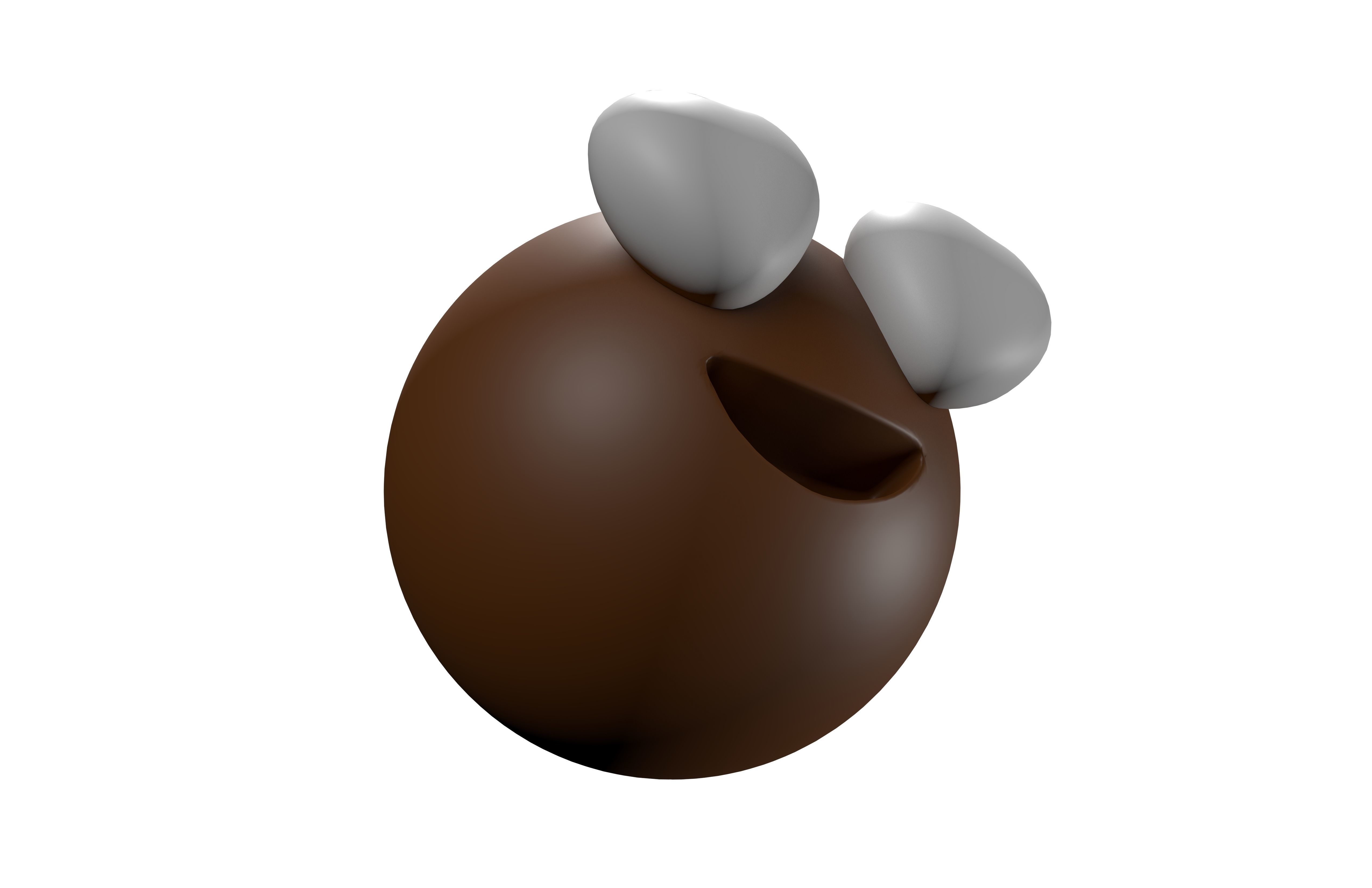 Smiling Face with Heart-Eyes 52 Low-poly 3D model_2