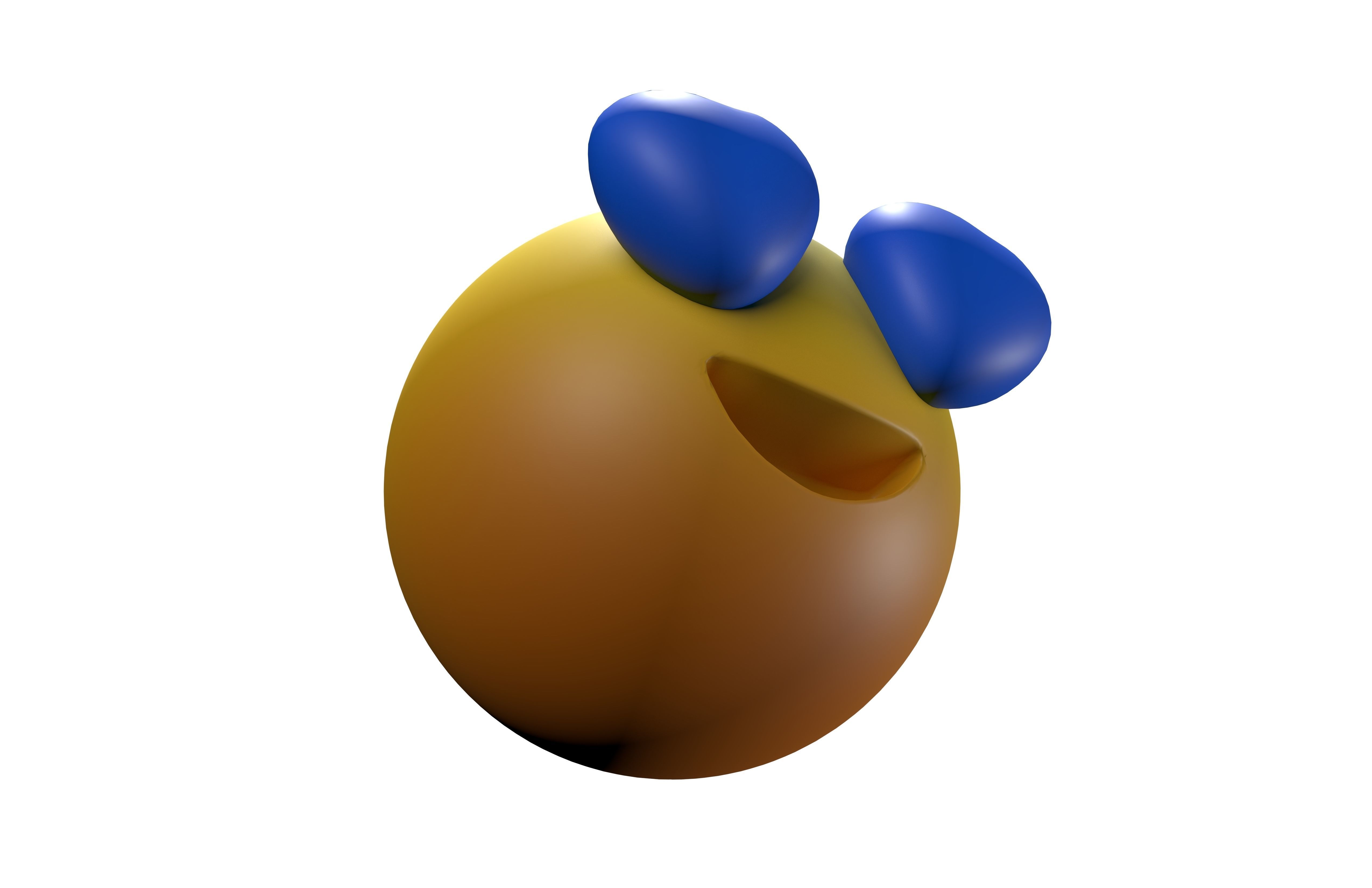 Smiling Face with Heart-Eyes 66 Low-poly 3D model_1