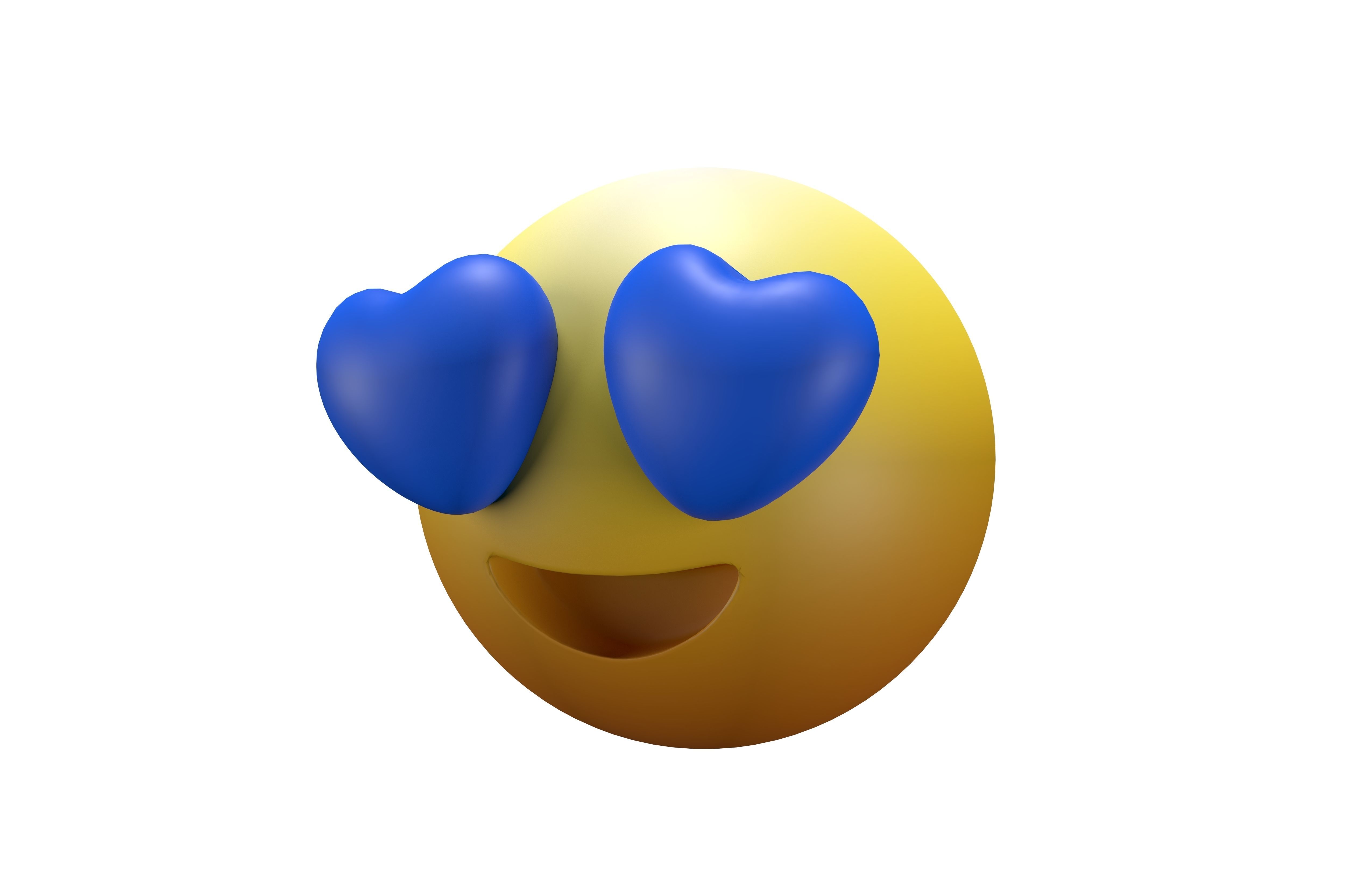 Smiling Face with Heart-Eyes 66 Low-poly 3D model_2