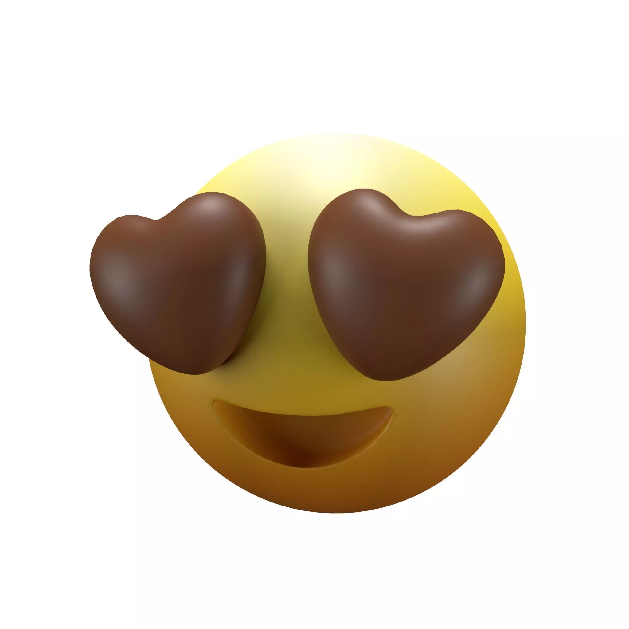 Smiling Face with Heart-Eyes 68 Low-poly 3D model_0