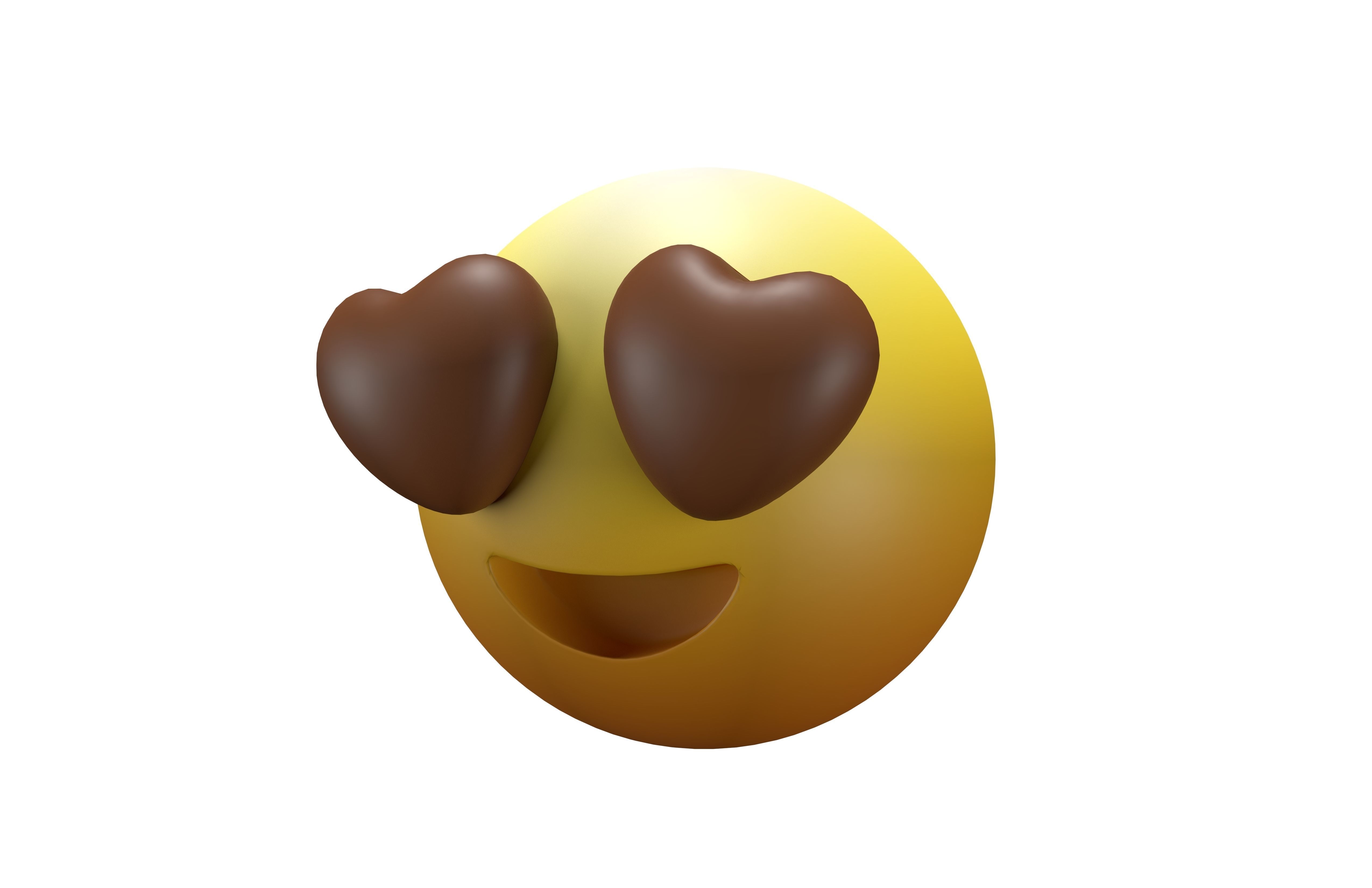 Smiling Face with Heart-Eyes 68 Low-poly 3D model_1