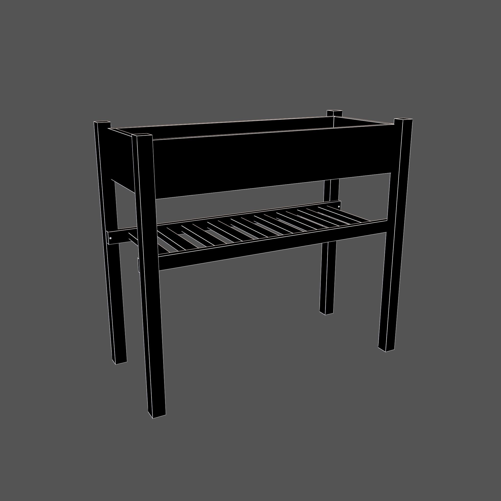 Flower Rack v1 002 Low-poly 3D model_4