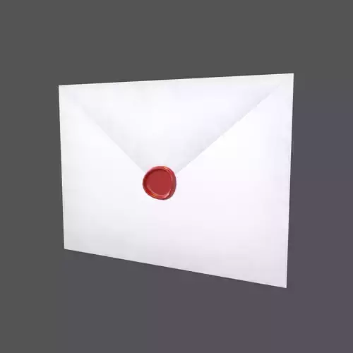 Envelope With Wax Seal v1 002