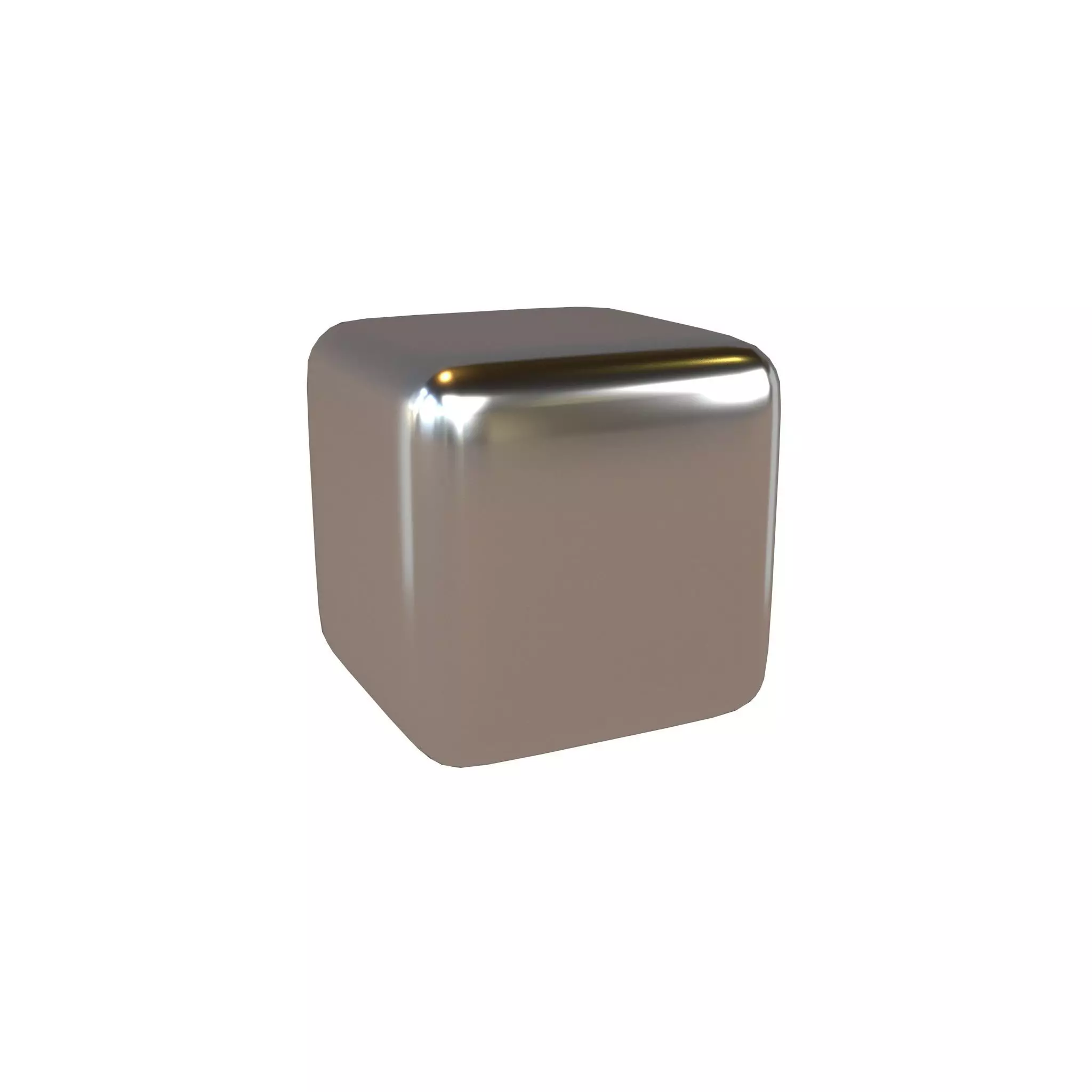 Stainless Steel Ice Cubes v1 001 Low-poly 3D model_0