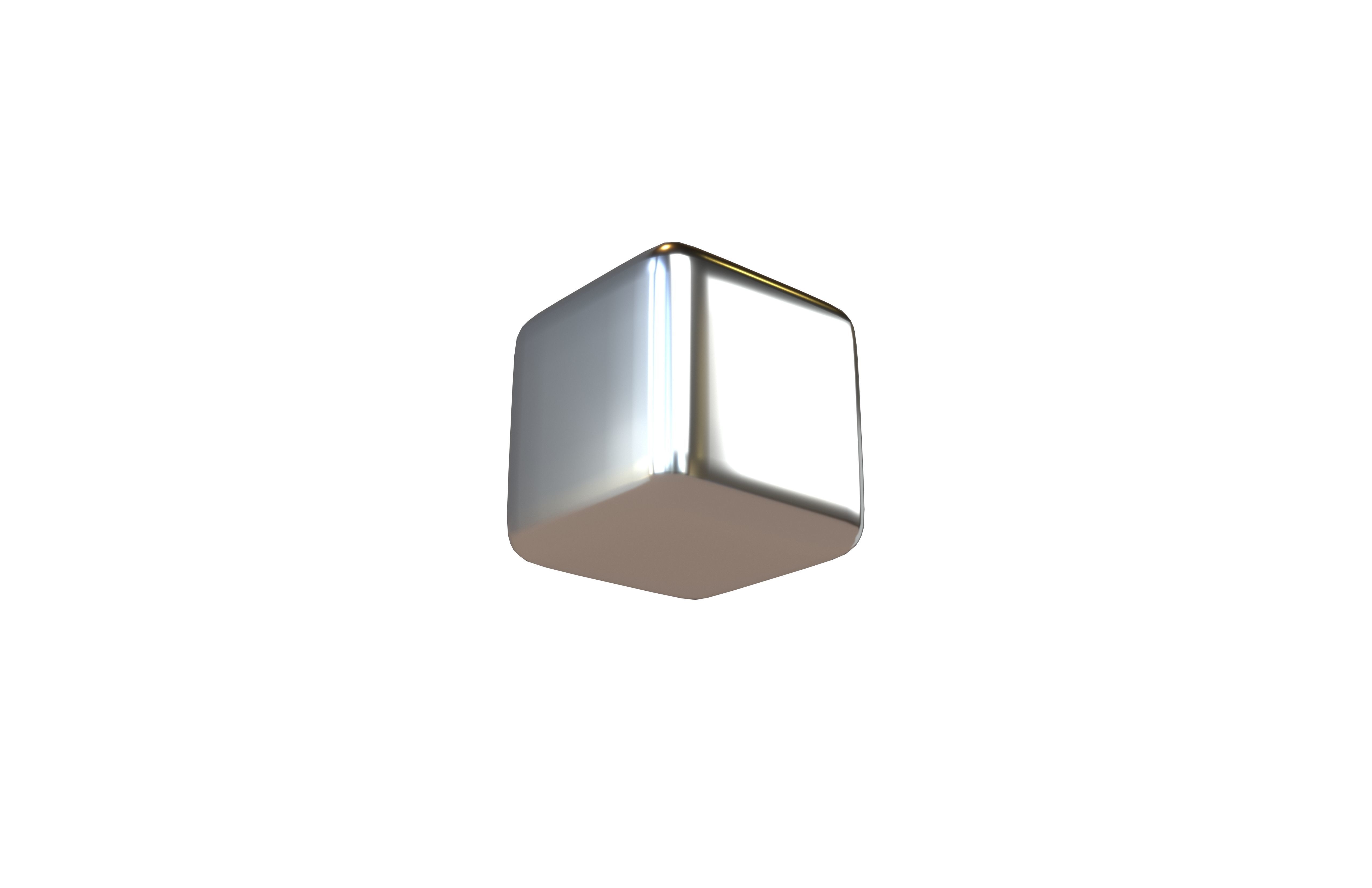 Stainless Steel Ice Cubes v1 001 Low-poly 3D model_2