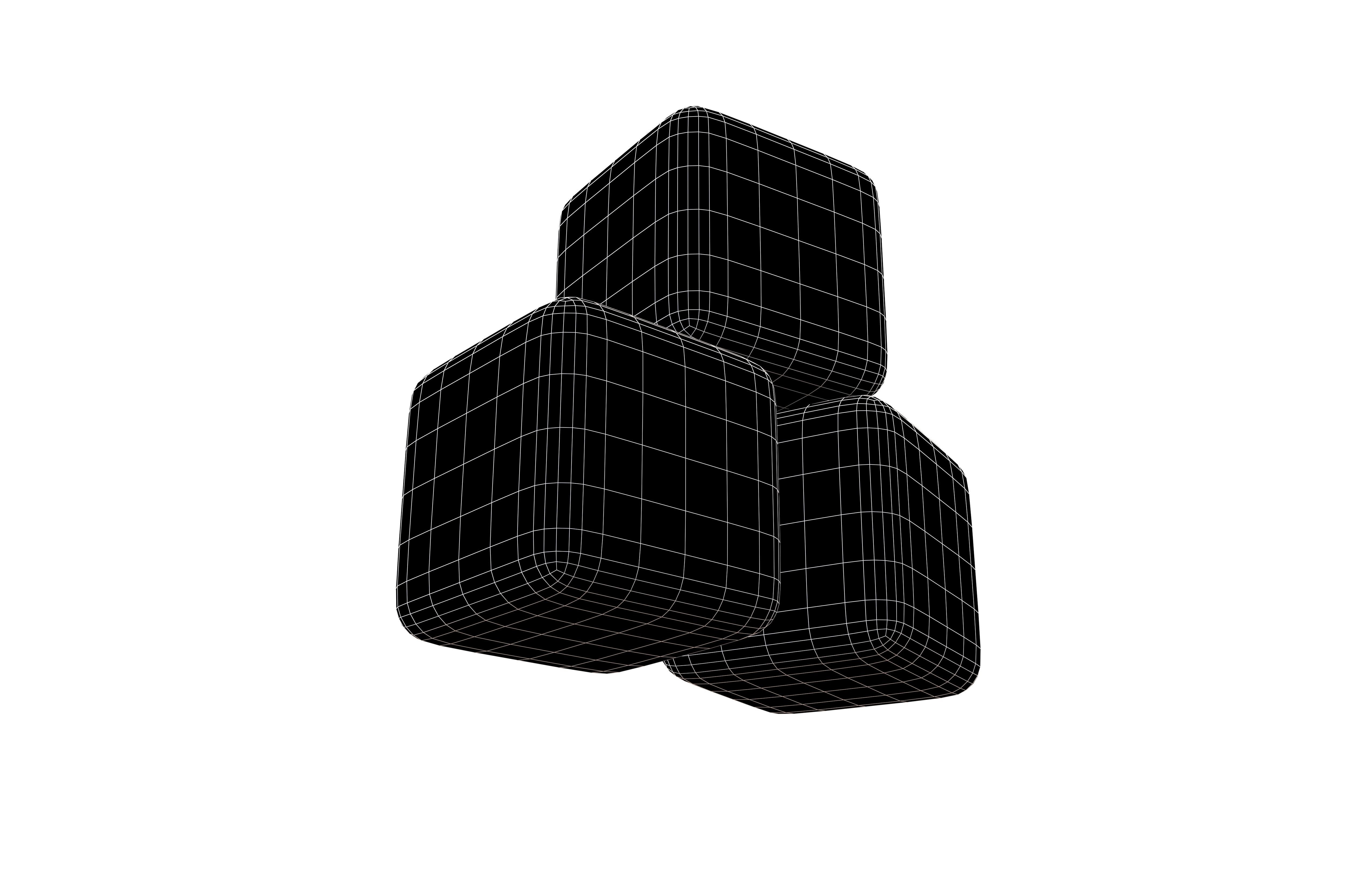 Stainless Steel Ice Cubes v2 001 Low-poly 3D model_5