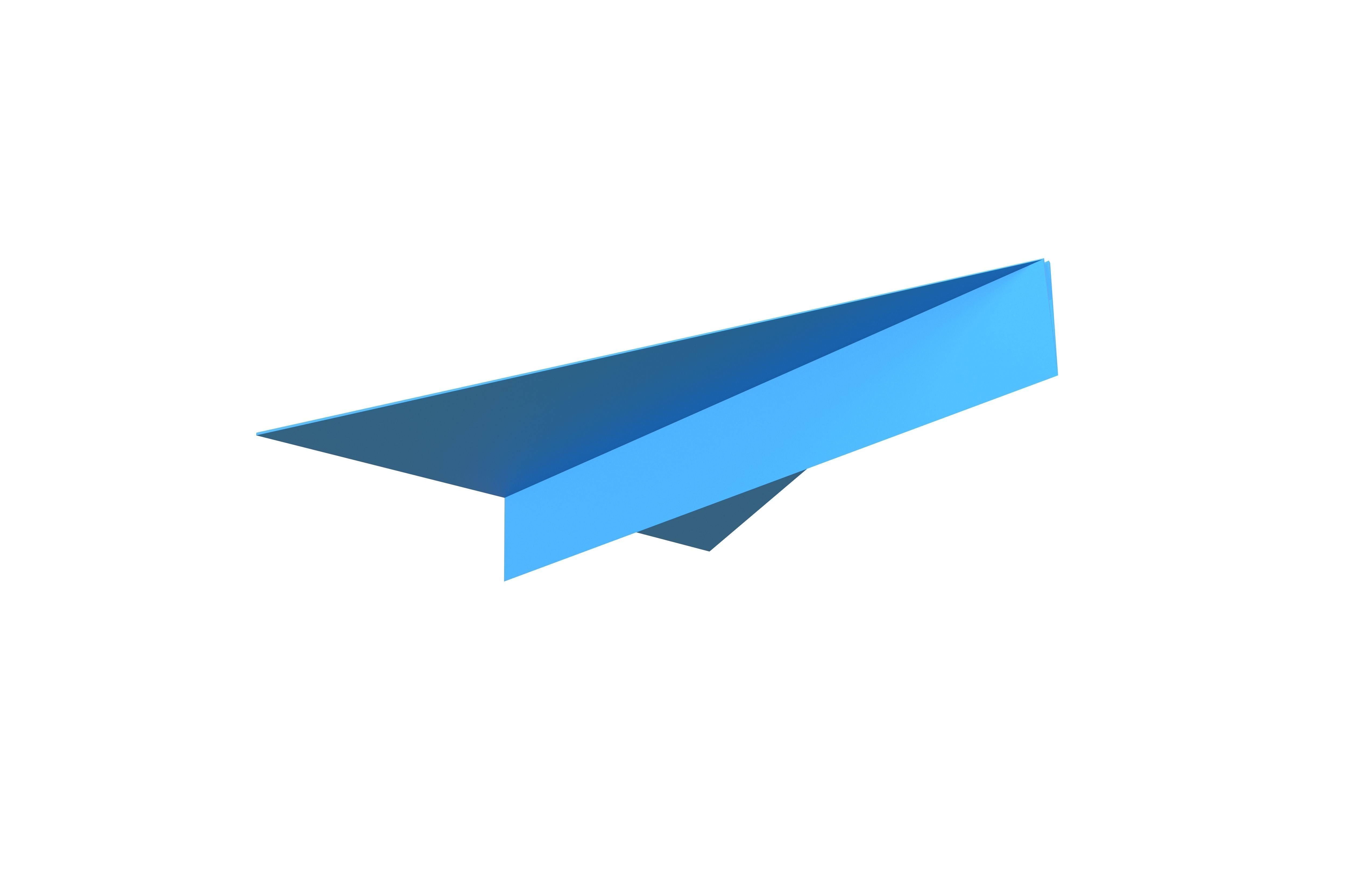 Paper Plane v4 007 Low-poly 3D model_3