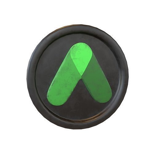 Cartoon Anchor Protocol Coin v1 002 Low-poly 3D model