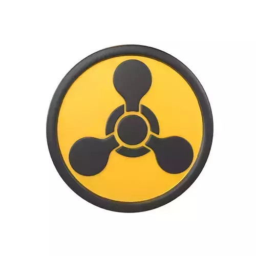 Chemical Weapon Symbol v1 001 Low-poly 3D model