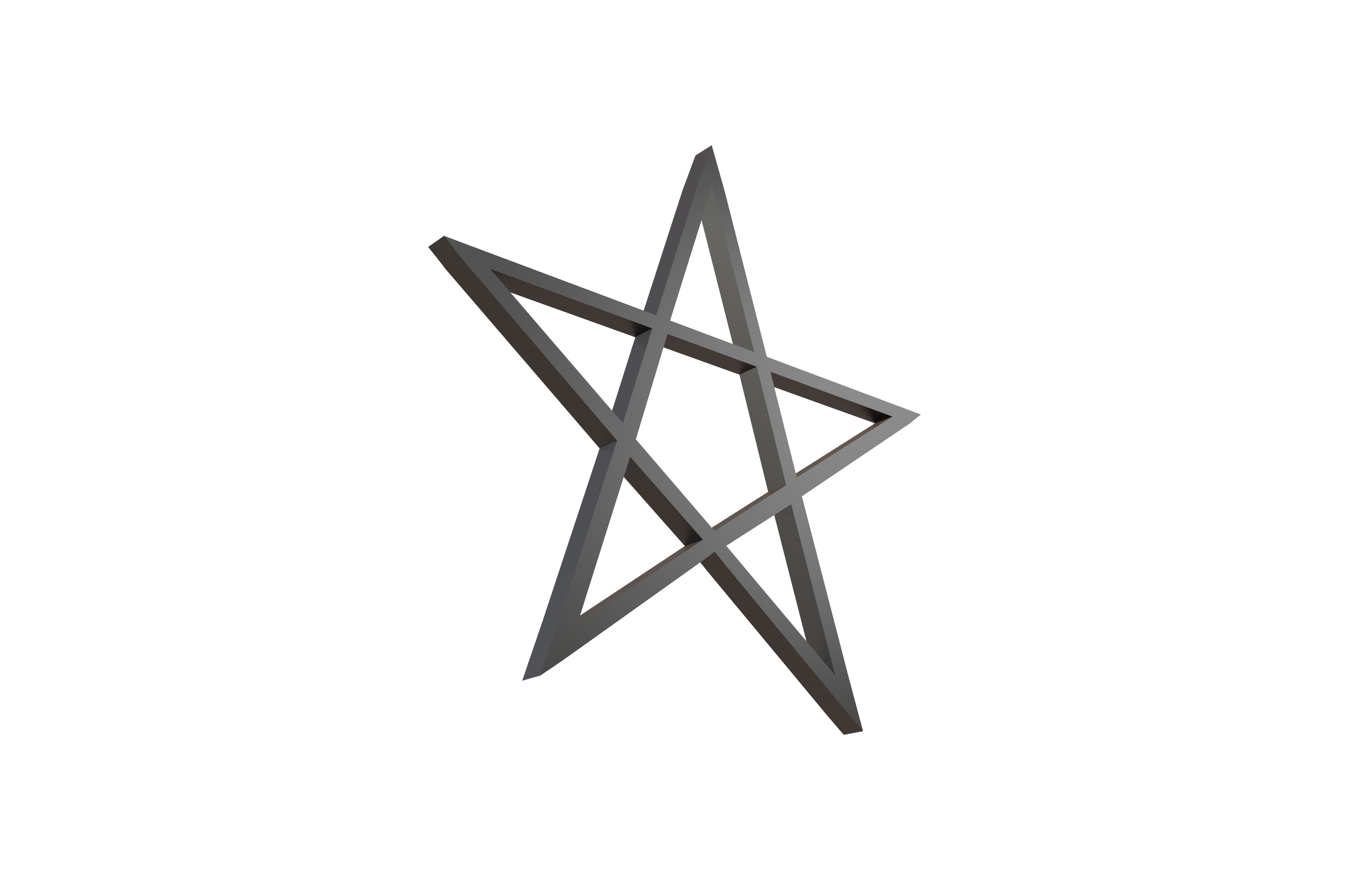Pentagram Symbol v1 001 Low-poly 3D model_3