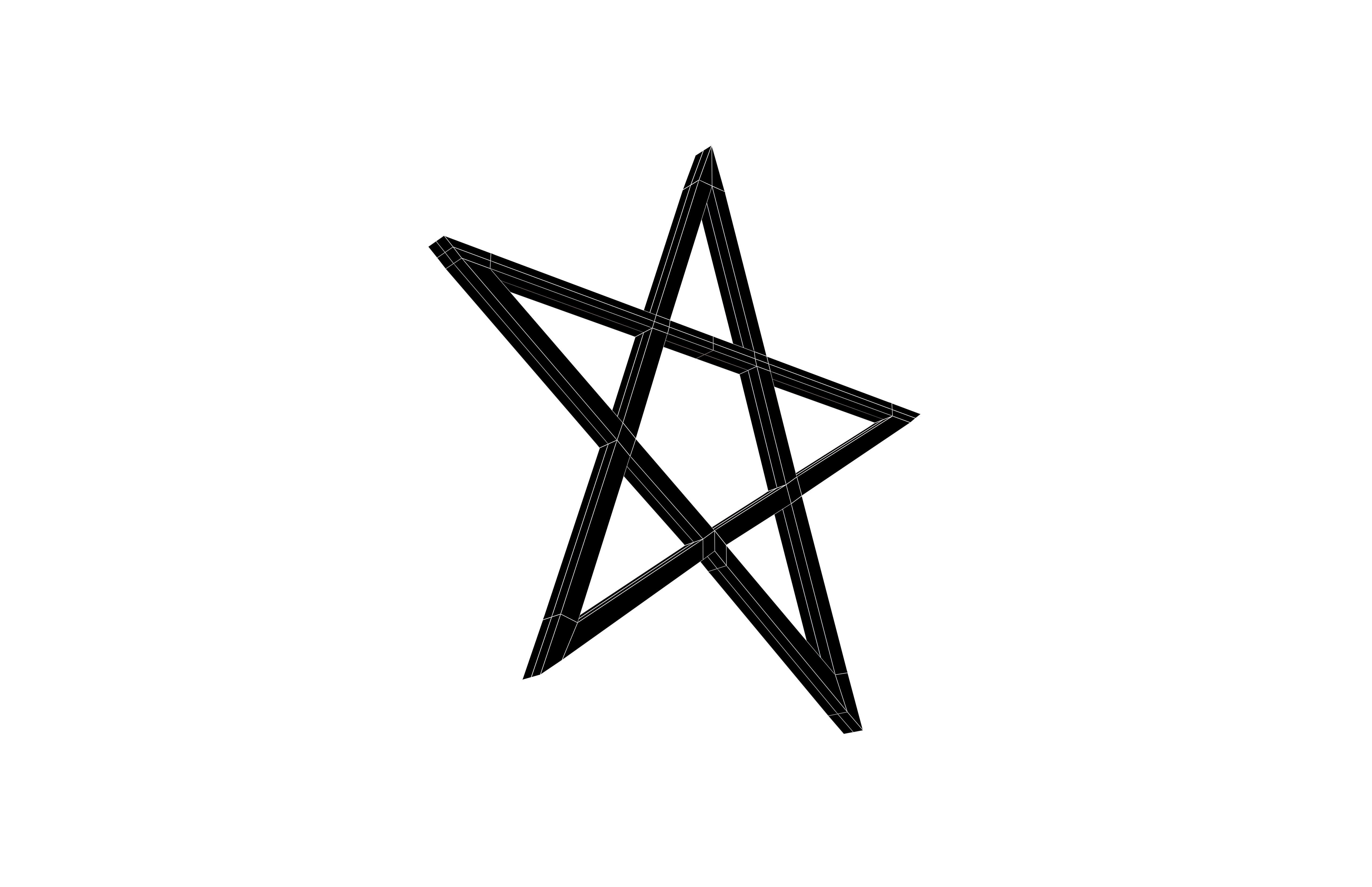 Pentagram Symbol v1 001 Low-poly 3D model_6